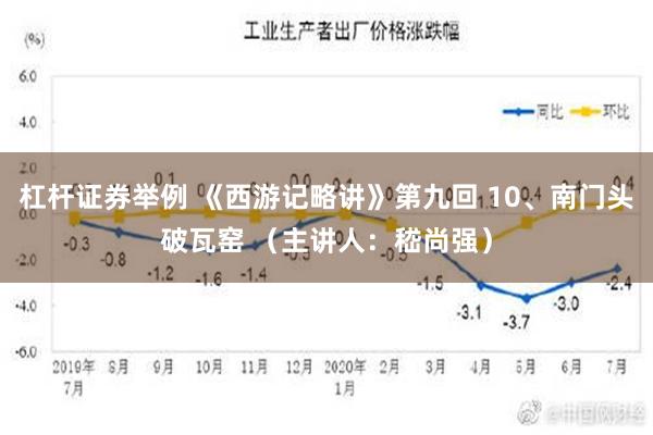 杠杆证券举例 《西游记略讲》第九回 10、南门头破瓦窑 （主讲人：嵇尚强）