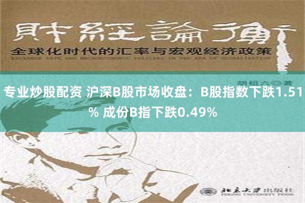 专业炒股配资 沪深B股市场收盘：B股指数下跌1.51% 成份B指下跌0.49%