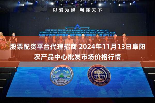 股票配资平台代理招商 2024年11月13日阜阳农产品中心批发市场价格行情